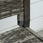 Patio Rattan 2 Seater Garden Bench Love Seater Garden | Gray