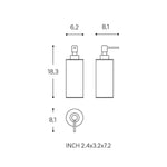 Soap Dispenser, 240ml, Chrome, Stainless Steel, Architect Collection
