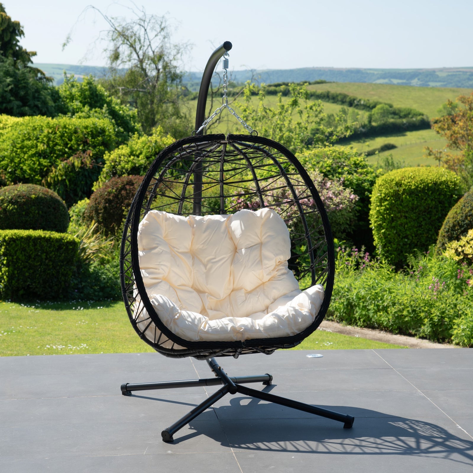 Hebden Garden Hanging Egg Chair | White