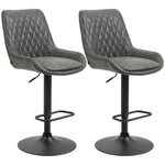 Adjustable Bar Chairs 360° Swivel Kitchen | Dark Gray