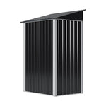 4 X 3ft Metal Garden Storage Shed With Lockable Door | Black