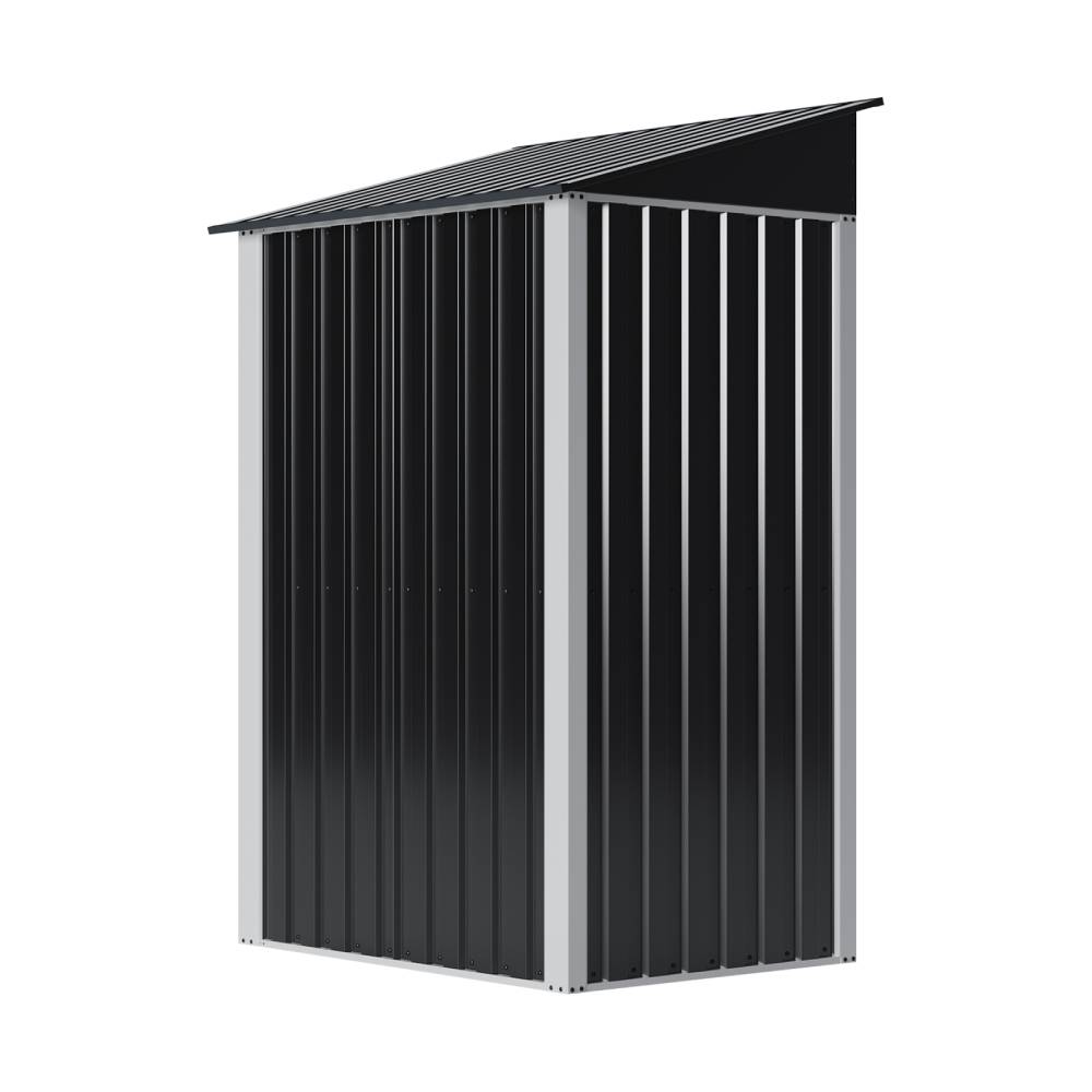 4 X 3ft Metal Garden Storage Shed With Lockable Door | Black