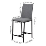 Set Of 4 Upholstered Bar Stools