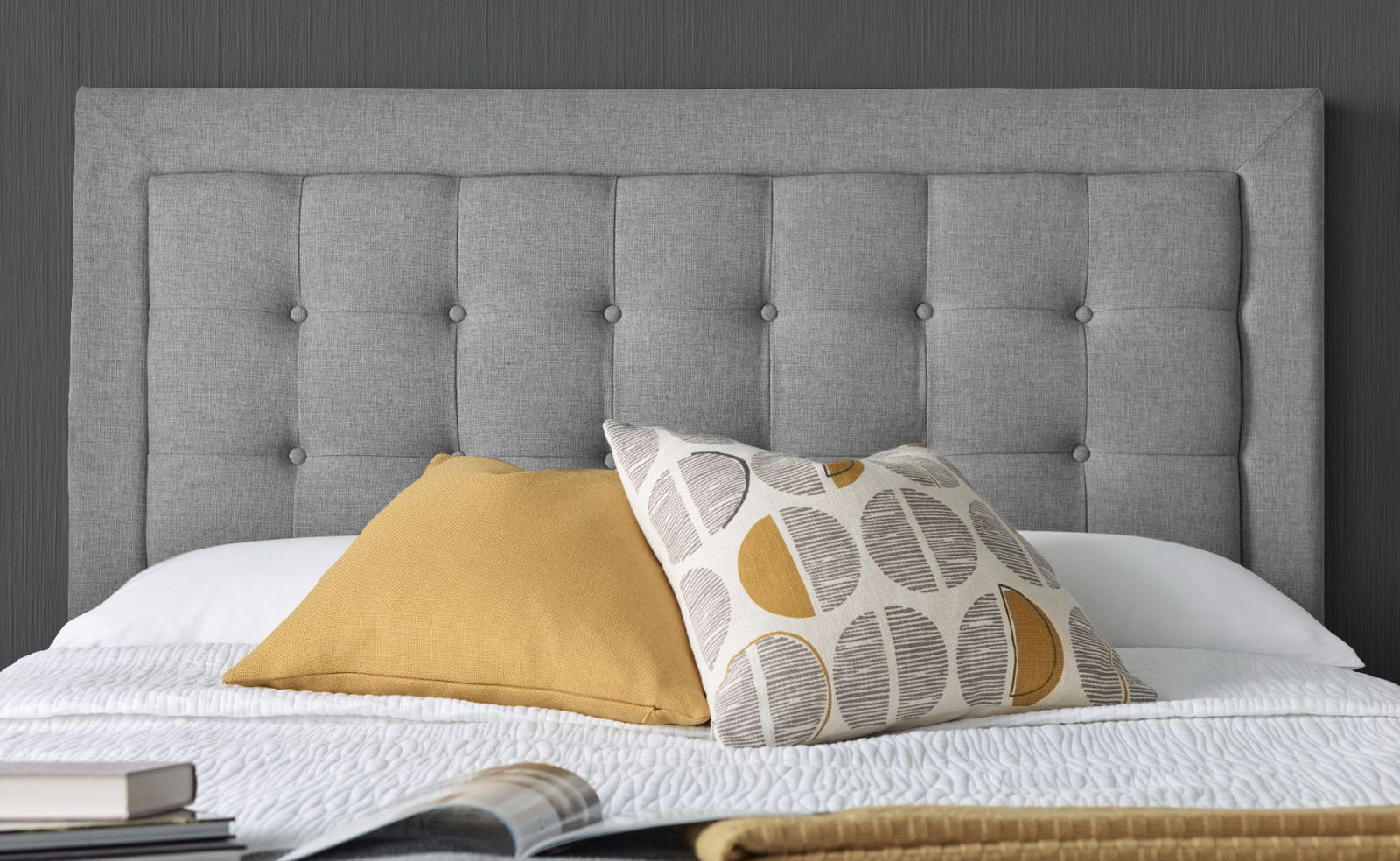 Brandon Fabric Ottoman Bed | King | Grey