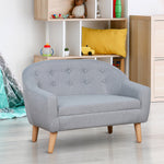 Kids Mini Sofa Children Armchair Seating Bedroom Playroom Furniture Grey