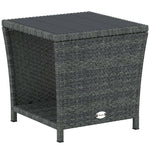Side Table 2-tier With Storage Shelf | Grey