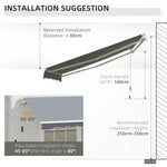 2.5x2m Garden Patio Manual Awning