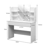Modern Hollywood Vanity Desk With Lighted Mirror