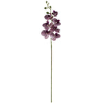 Pack Of 6 X 100cm Artificial Phalaenopsis Orchid Purple Stem - 42 Flowers