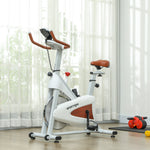 Exercise Bike, Quiet, Adjustable Seat, Lcd Monitor | White