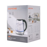 1.8l Glass Electric Kettle – 1500w Fast Boil, Auto Shut-off & Boil-dry Protection