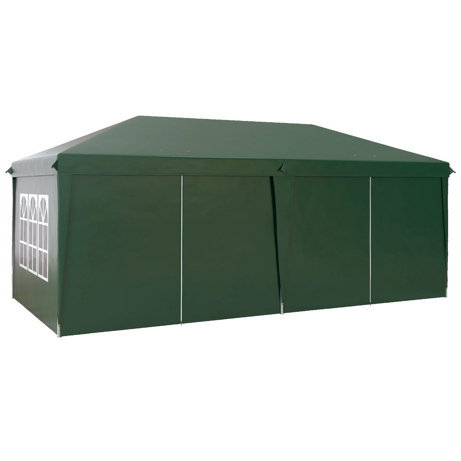 3 X 6 M Pop Up Gazebo With Sides And Windows | Green