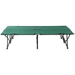 Double Camping Folding Cot Outdoor Portable Sleeping Bed | Green