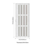 84.5cm W X 203cm H White Matte Wood Grain Folding Door With Glass Panels