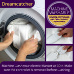 Electric Blanket Heated Fully Fitted Underblanket 3 Heat Settings, Machine Washable | Double | White