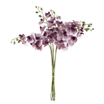 Pack Of 6 X 100cm Artificial Phalaenopsis Orchid Purple Stem - 42 Flowers