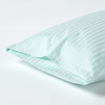 Egyptian Cotton Satin Stripe Housewife Pillowcase 330 Tc | King Pillow Case | Aqua