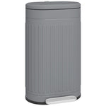 HOMCOM 30l Pedal Bin, Metal Kitchen Bin With Soft-close Lid, Grey