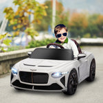 Bentley Bacalar Licensed 12v Kids Electric Ride-on W/ Remote | White