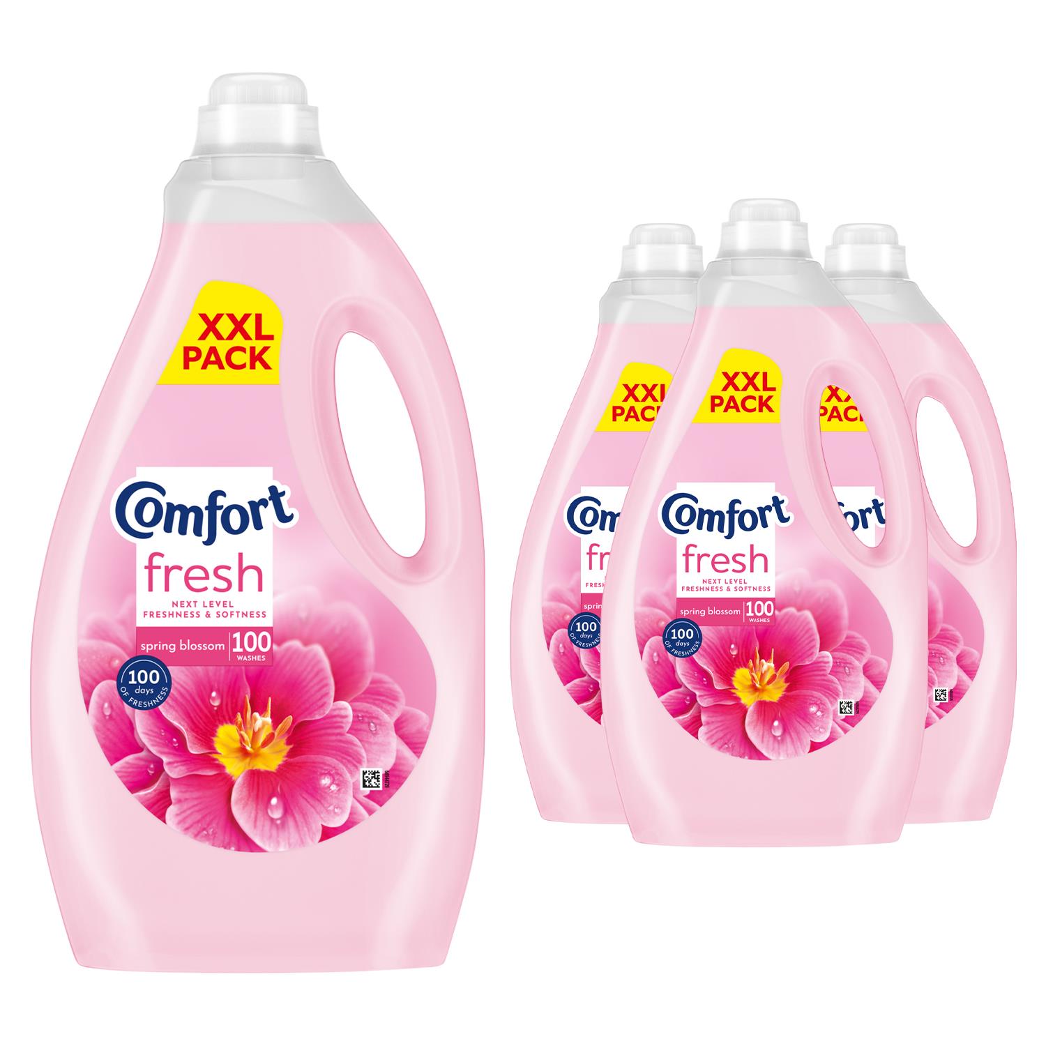 Fresh Spring Blossom Liquid Fabric Conditioner 100 Washes - 3l, 4 Pack