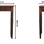 Artisan Furniture Solid Wood Turned Legs 1 Drawer Chestnut Console, Brown