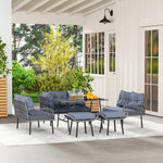 6 Piece Rattan Set, 8 Seater Corner Sofa