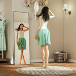 HOMCOM Full Length Mirror, Standing Or Wall-mounted Dressing Mirror, Black