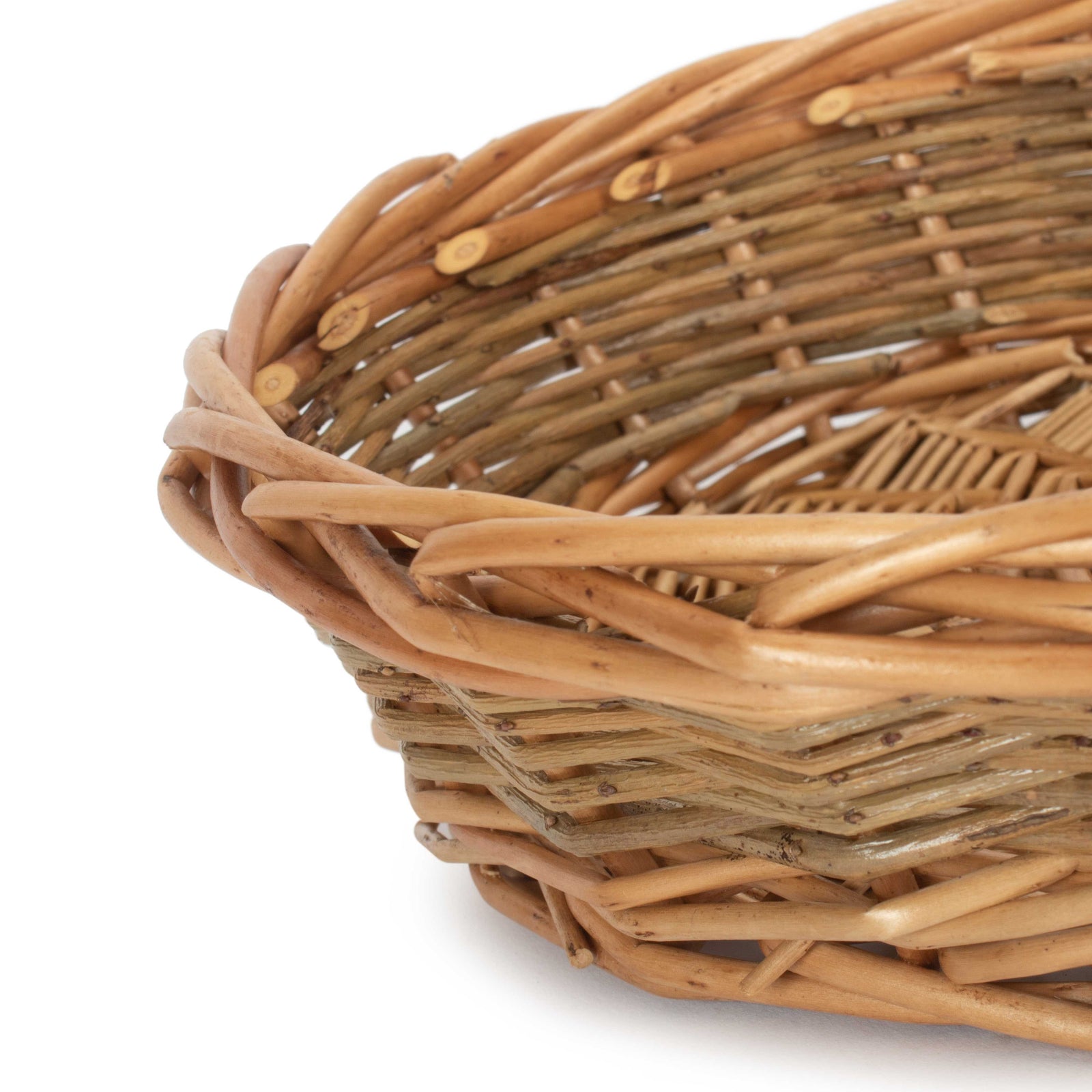 Wicker Unpeeled Willow Round Tray | Medium | Brown