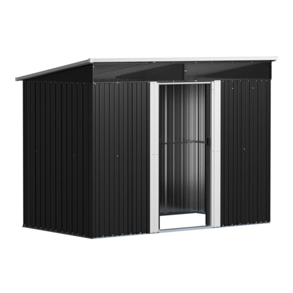 8.5x4ft Garden Metal Storage Shed With Lockable Sliding Doors