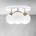 Sfera Designer Ceiling Lamp Hand Made Scandi Style Natural Wood Detail