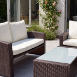 Dovera 6 Seat Rattan Patio Set | Brown