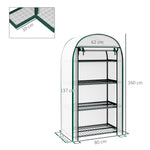 80 X 49 X 160cm Mini Greenhouse Portable Green House With Shelf | White