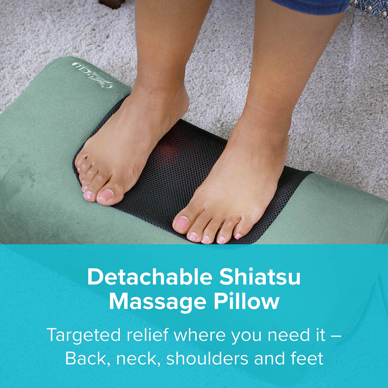 Ezwell 3-in-1 Massage Remedy System Mattress | Standard | Green