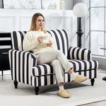 Cuddle Chair With Stripe, Armchair For Living Room | Black