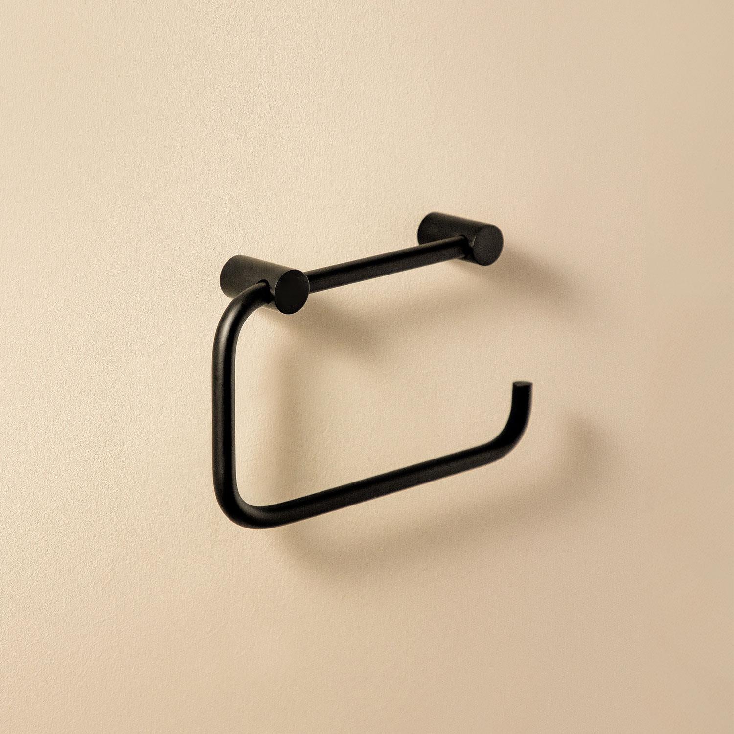 Paper Holder/towel Rack Matt Black Logic
