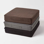 Faux Suede Orthopaedic Foam Armchair Booster Cushion | 50cm x 50cm | Chocolate