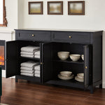 Mdf Sideboard Buffet Cabinet With 2 Drawers