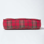 Tartan Check Cotton Dining Chair Booster Cushion | 40cm x 40cm | Red
