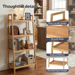 Bathroom Storage Shelves 4 Tier Rack Corner Bathroom Kitchen Bamboo