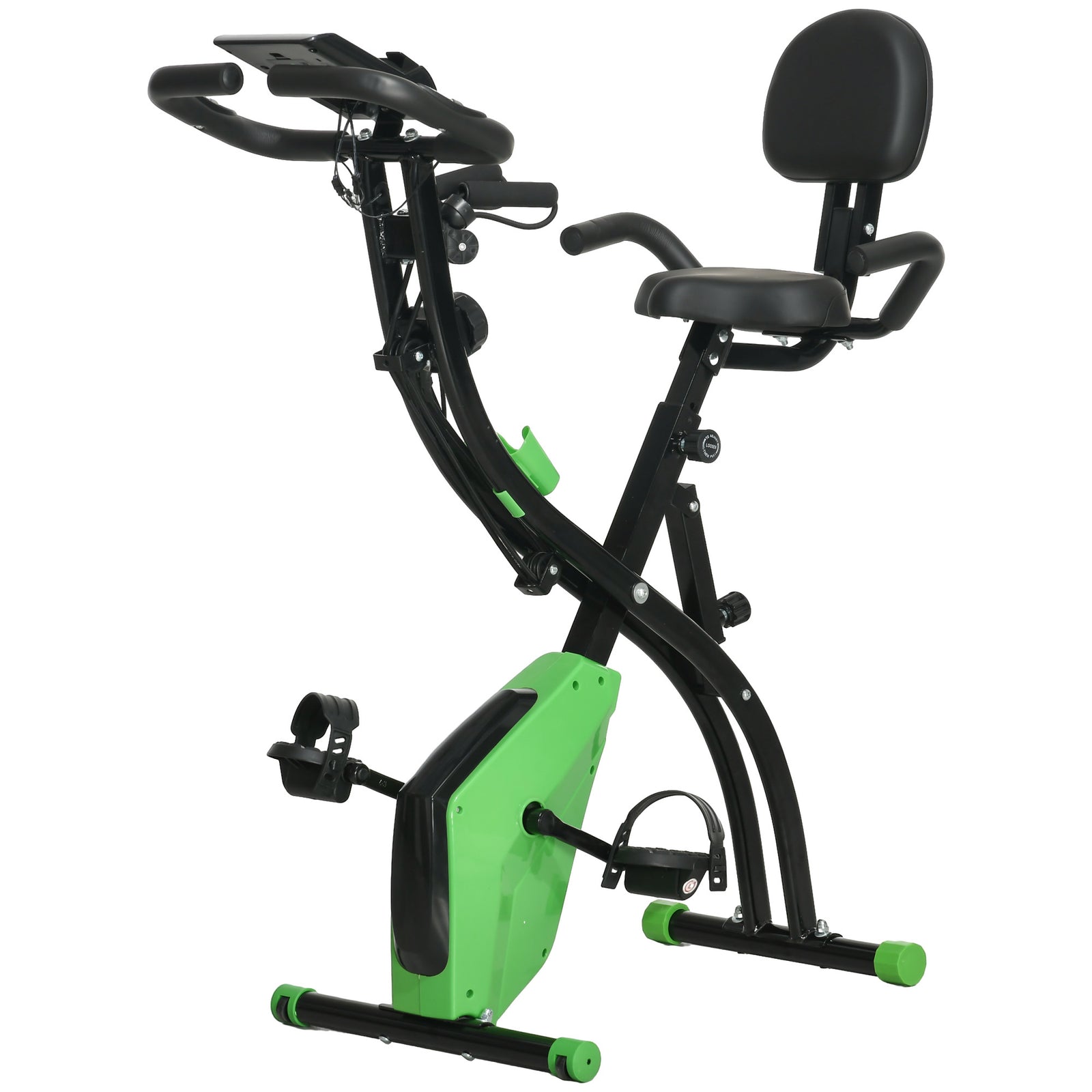 2-in-1 Folding Exercise Bike With 8-level Magnetic Resistance | Green