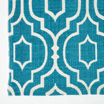 Riga 100% Cotton Printed Patterned Rug Hall Runner, 66 X 200 Cm | 150cm x 95cm | Teal