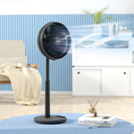 Pedestal Fan With Oscillating, Tilt, Adjustable Height Timer | One Size | Black