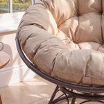 Amara Indoor Or Outdoor Swivel Papasan Chair | Grey