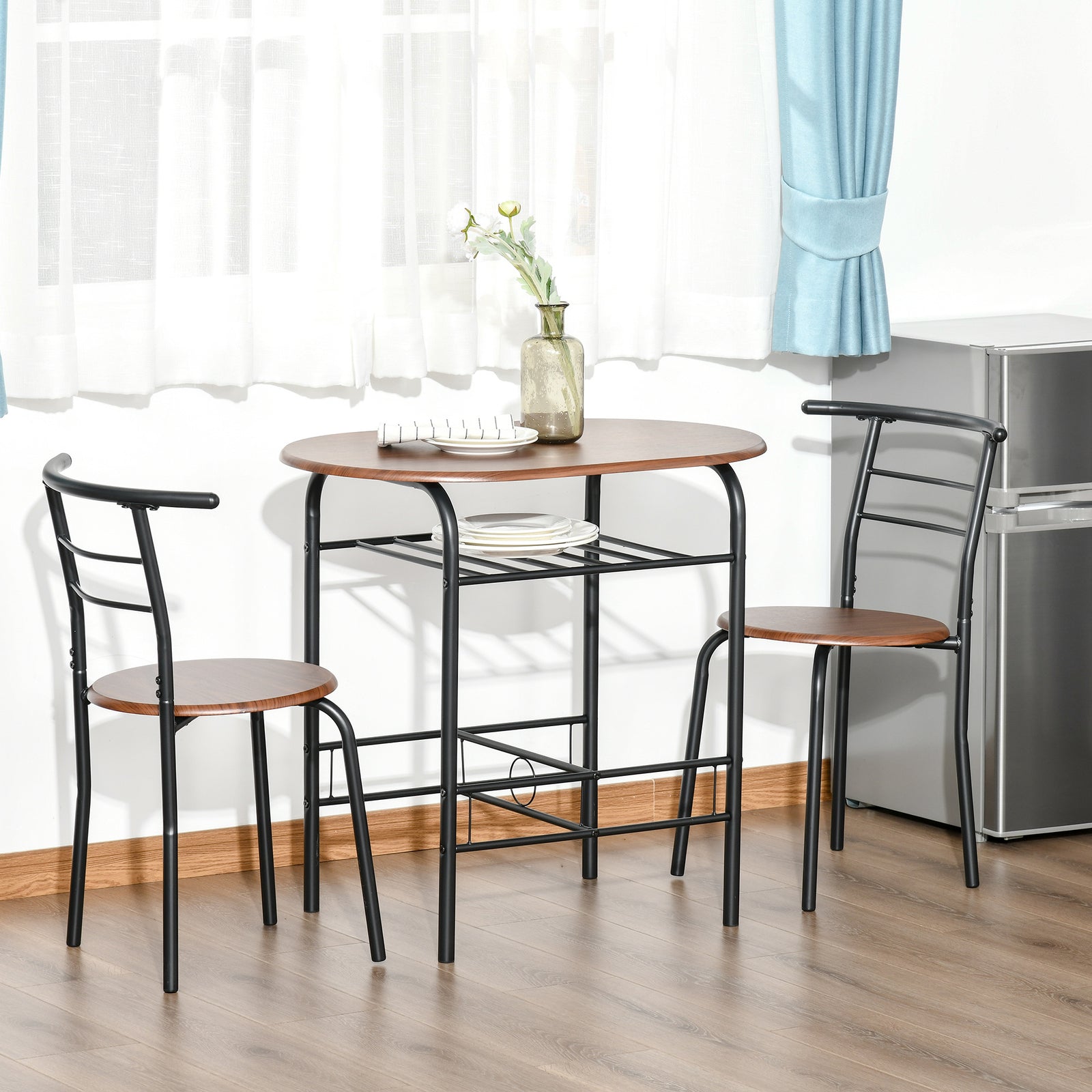 3pc Bar Table Set, Industrial Style