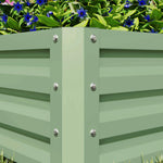 Set Of 2 Raised Garden Bed Galvanised Planter Box | Green
