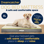 Grey Small To Xxl Dog Beds Orthopaedic Extra Large Flat Crate Pet Mattress, Removable Washable Cover | 104cm | Grey