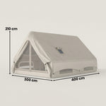 Inflatable Tent, 4 Season Hot Tent 10000mm Waterproof | Khaki