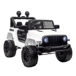 12v Kids Electric Ride On Car Truck Off-road Toy W/ Remote Control | White