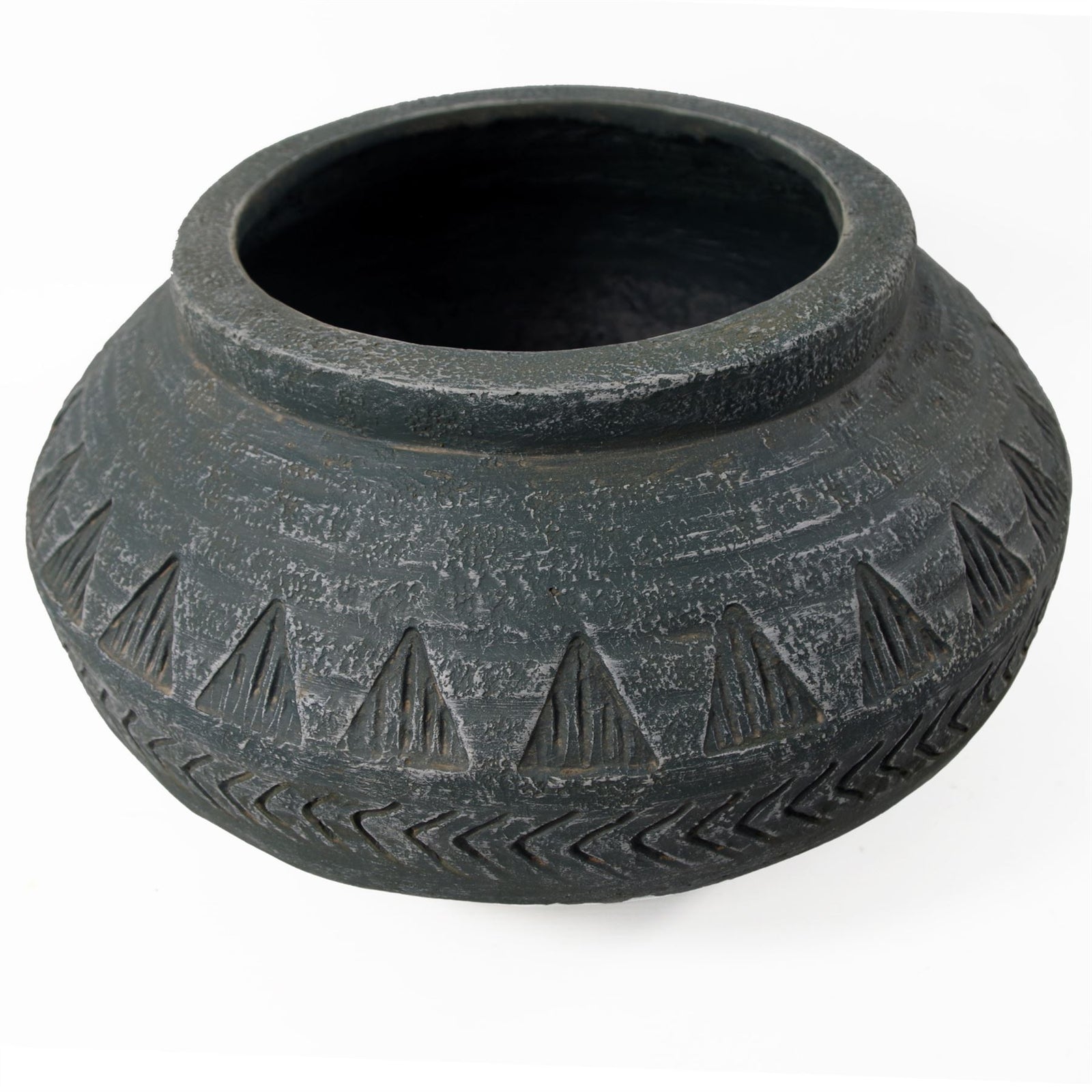 X 40cm Large Grey Gliese Triangle Planter 21cm