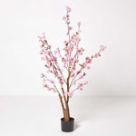 HOMESCAPES Artificial Blossom Tree With Pink Silk Flowers 130 Cm (4’2”)